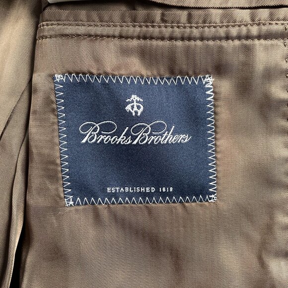 Brooks Brothers Suit Mens 40S (READ) Light Brown 100% Wool Formal Wedding - Picture 2 of 16